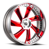 5 LUG FANO BRUSHED RED WITH CHROME LIP